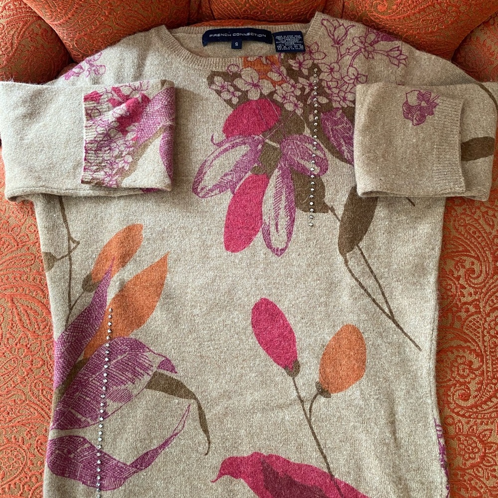 Embellished Floral Sweater